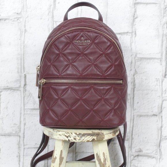 Kate Spade Diamond Leather Natalia Convertible Mini Backpack Crossbody NWT